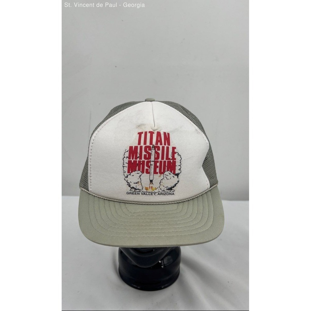 Nissin‎ Gray Titan Missile Museum Green Valley Arizona Trucker Hat Men's 90s VTG